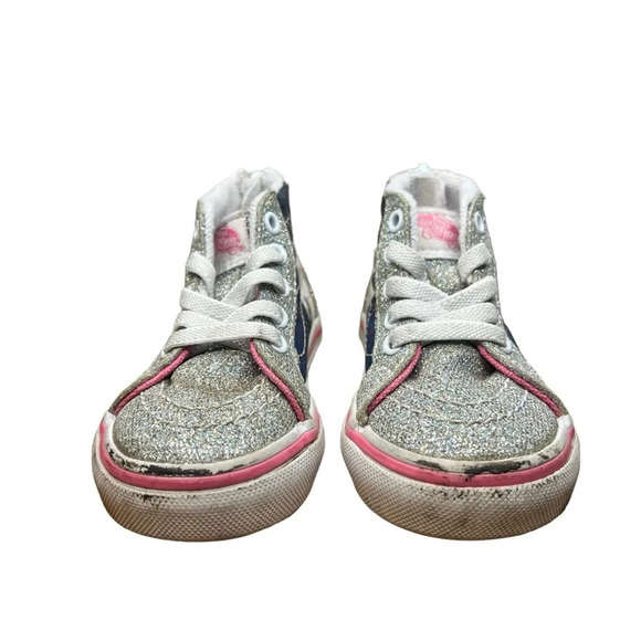 HP: VANS Digi Unicorn‎ Sk8-Hi Zip Glitter Girls Shoes - Toddler 4.0 - Picture 5 of 9